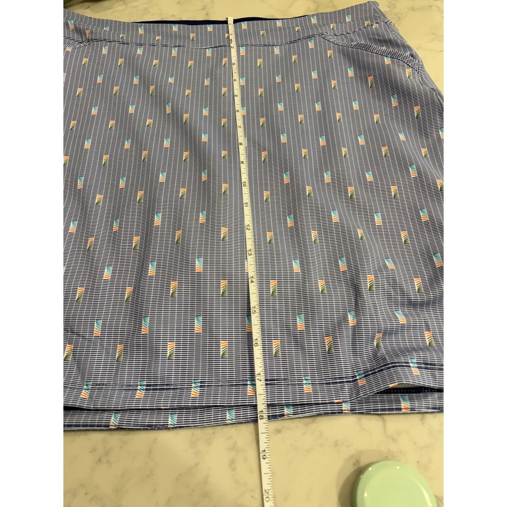 Peter Millar Crown Sport Alice Dominoes Golf Skort Skirt Blue NWT XL Performance - Picture 8 of 10